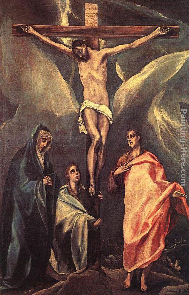 El Greco Christ on the Cross with the Two Maries and St John